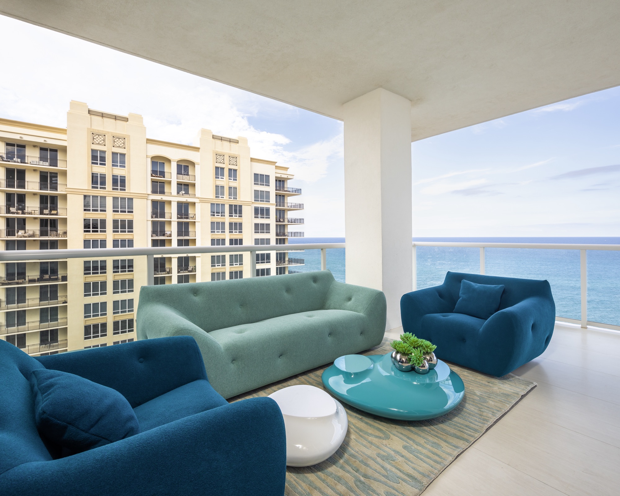 Penthouse Balcony Design Boca Raton Interior Designers