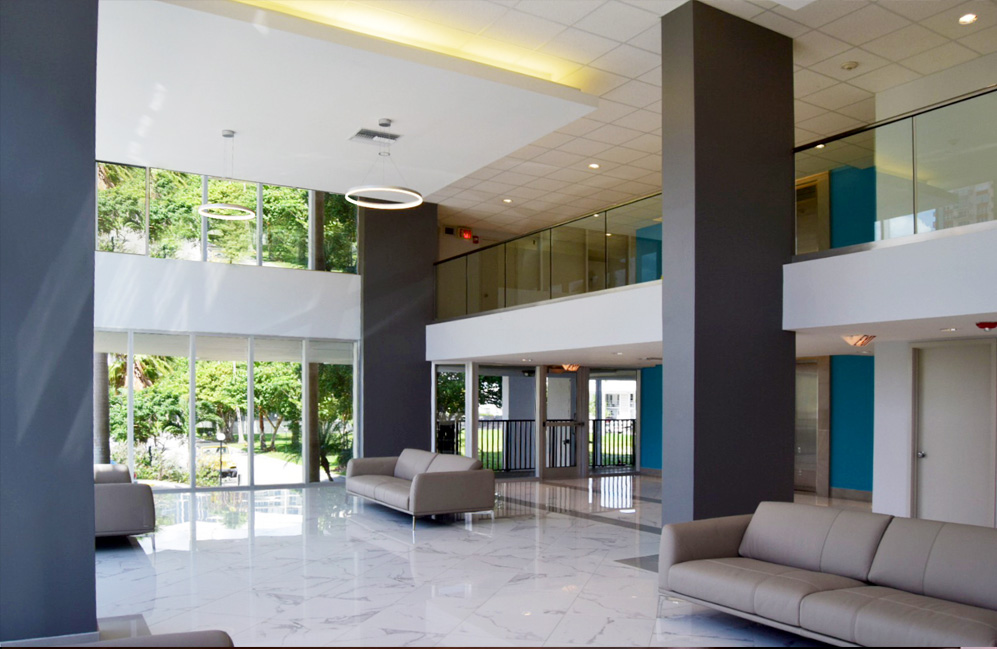 Lobby Renovations by Conley Design Studio West Palm Beach FL